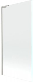 Mexen Next L, 1-krídlová vaňová zástena 90 x 150 cm, transparent, 6mm číre sklo, profil brúsená oceľ, 895-090-000-03-00-97