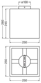 Ledvance - Stropné svietidlo DECOR CARDBOARD 1xE27/15W/230V 25x25 cm