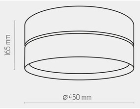 Stropné svietidlo HILTON 3xE27/15W/230V pr. 45 cm mosadz/čierna