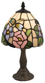 Stolná lampa 5942 štýl Tiffany kvetinový dekór