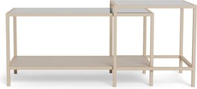 Sivé oceľové konferenčné stolíky v súprave 2 ks 50x90 cm Seaford – Actona