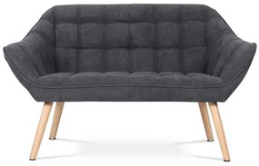 BONTEC Dvojmiestna pohovka, sivá, látka, AK-322 GREY2 Farba: Strieborná