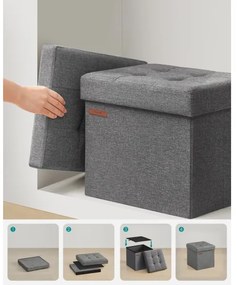 Taburet SULTAN 30x30 cm sivý