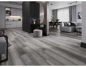 Mexen El Monte, vinylová podlaha 1240x182 mm SPC 6,5 mm, IXPE 1,5 mm, 4-stranná V-drážka, dub, F1011-1240-182-505-4V1-01