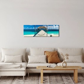 Obraz - Mólo (s hodinami) (90x30 cm)