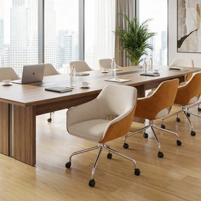 Konferenčná stolička VISTA, béžová/hnedá