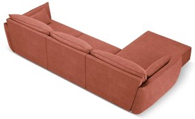 Červená rohová pohovka (ľavý roh) Vanda - Mazzini Sofas