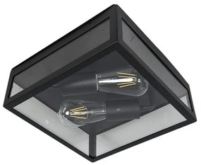 Priemyselné inteligentné vonkajšie stropné svietidlo čierne vrátane 2 WiFi ST64 - Rotterdam