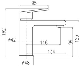 RAV Slezák CO129.0 - Umyvadlová batéria + vypúšťací ventil COLORADO 16,2 cm lesklý chróm