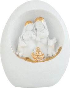 Biela vianočná dekorácia Betlehem - 10*7*12 cm