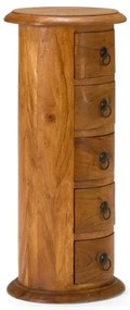 furniture-nabytek.cz - Masívna komoda Texas z akácie, lakovaná, prírodná – 32×32×76 cm