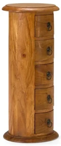 furniture-nabytek.cz - Masívna komoda Texas z akácie, lakovaná, prírodná – 32×32×76 cm
