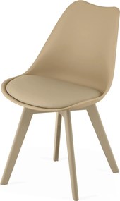 AKCIA Béžová stolička BALI MARK s béžovými nohami II. akosť