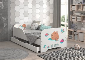 Wooden Toys Detská posteľ MIKI 160x80 KAPIBARA FAMILY