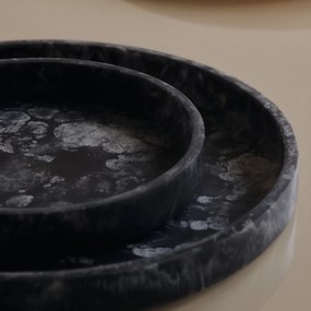 Ferm Living Dekoratívna okrúhla tácka Mist Charcoal Ø 20 cm