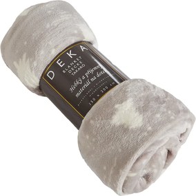 Home Elements Mikroflanelová deka, šedá, lesík