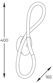 Zuma Line 20006W-BK - LED Nástenné svietidlo BALBO LED/14W/230V 3000/4000/6000K