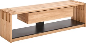 XXXLutz NÍZKA KOMODA, dub, čierna, farba duba, 171/50/45 cm Linea Natura - Komody - 002748013201