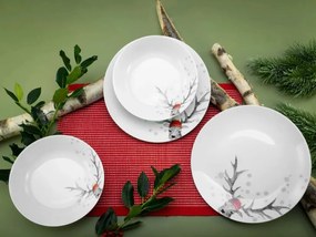 Jedálenský servis Vianočný motív jeleň, biely