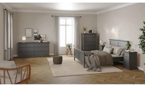 Sivá dvojlôžková posteľ 140x200 cm Paris – Tvilum