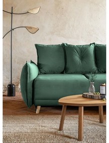 Zelená menčestrová rozkladacia rohová pohovka (pravý roh) Lazy Lukka – Miuform