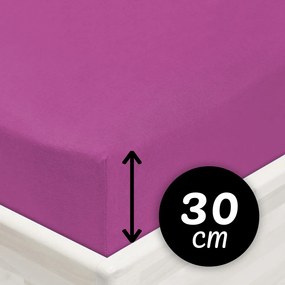 Jersey napínacie prestieradlo na vysoký matrac JR-009 Orgovánové 180 x 220 - výška 30 cm