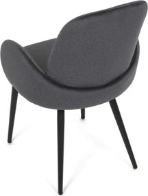 Jedálenská stolička zamatová, sivá DCL-X7129 GREY2