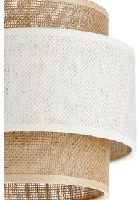 Závesný luster BOHO na lanku 1xE27/60W/230V, priemer 20 cm, krémová/juta