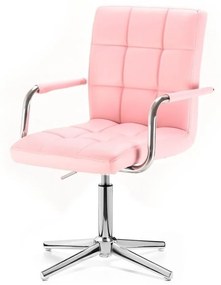LuxuryForm DESIGN Stolička VERONA na striebornom kríži - ružová