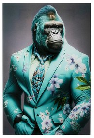 Mister Gorilla obraz modrý 90x60 cm