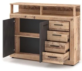 Komoda RUNA svetlohnedá/antracit