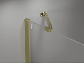 Mexen Mist-H Duo, 2-krídlový výklopný sprchový kút 75 x 80 cm, číre sklo, zlatý lesklý profil, 8A5-075L-080P-50-00
