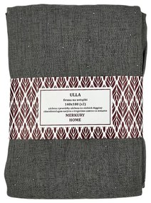 Záclona s provázky Ulla polyester tmavo šedá 140x180 Merkury Home II/22