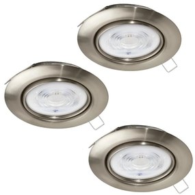 Eglo 901757 - SADA 3x LED Podhľadové svietidlo FAVAZZINA 1xGU10/4W/230V chróm