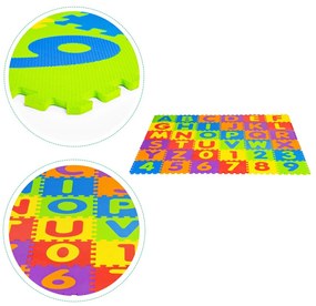 EcoToys Veľká podložka - farebné puzzle 36 ks.