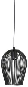 Závesná kovová lampa ABBY matt black, Ø16x20 cm
