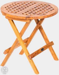 FaKOPA s. r. o. PICNIC - záhradný teakový skladací stolík Ø 50 cm, teak