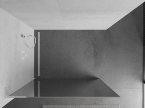Mexen Kioto L, sprchová zástena Walk-In 70 x 200 cm, 8mm sklo vzor zrkadlo, biely profil, 800-070-103-20-50