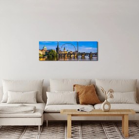 Obraz Karlovho mosta (s hodinami) (90x30 cm)