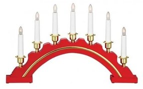 Markslöjd 700447 - Vianočný svietnik CELINE 7xE10/3W/230V červená