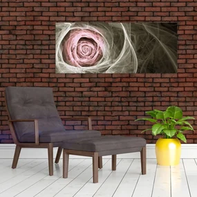 Obraz - Abstraktné ruže svetlo ružová (120x50 cm)