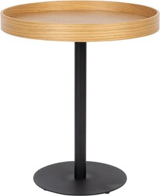 Okrúhly odkladací stolík s doskou v dubovom dekore ø 40 cm Yuri S – White Label