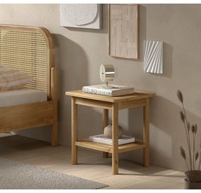 Nočný stolík z dubového dreva v prírodnej farbe Olive – Vipack