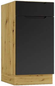 Kuchynská skrinka Cosmo Isabel D40s/1 P/L Mocca Grey/Dub Artisan