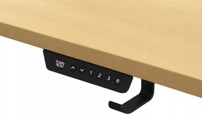 Herný stôl BR04 svetlohnedý s čiernym rámom 120 cm