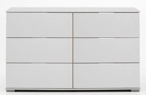 Zásuvková komoda Easy Plus, 130 cm, biela