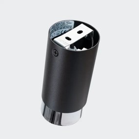 Sollux SL.1408 - Bodové svietidlo NERO 1xGU10/10W/230V 12,5 cm čierna/lesklý chróm