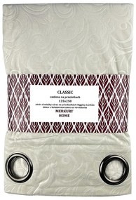 Záves Classic na priechodkách 135x250 ecru Merkury Home