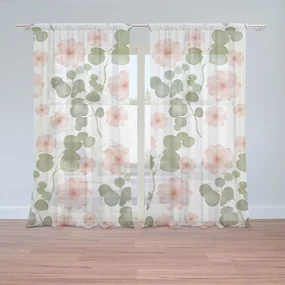 Sablio Záclony Jarné kvety: 2ks 150x250cm