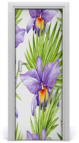 Samolepiace fototapety na dvere Orchidea a palmy 95x205 cm